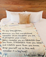 To my daughter, letter- Fleece Blanket, gift for her, gift for daughter- Test random title 006