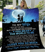 Husband To my wife, you mean the world to me - Fleece Blanket, gift for her, gift for my wife memorial day- Test random title 005