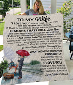 To my wife, I love you, gift for her - Fleece Blanket , gift for her, gift for my wife- Test random title 005