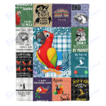 Various parrot - Fleece Blanket, Gift for you, gift for her, gift for him, gift for Parrot lover- Test random title 006