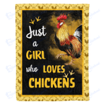 Girl loves the chicken - Fleece Blanket, Gift for you, gift for her, gift for him, gift for Chicken lover- Test random title 006