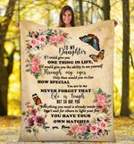 To my daughter you have your own matches Mom butterfly - Fleece Blanket- Test random title 004