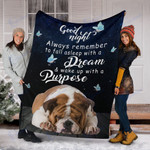 Bulldog good night -  Fleece Blanket, Gift for you, gift for her, gift for him, trending product, gift for dog lover, gift bull dog lover- Test random title 006