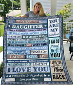 To My Beautiful Daughter From Mom - Fleece Blanket, gift for you, gift for her, gift for daugter- Test random title 005