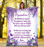 Grandma when you're felling low just hold this blanket - Fleece Blanket, Gift for you, gift for her, gift for him- Test random title 002
