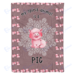 Spirit animal pig - Fleece Blanket, Gift for you, gift for her, gift for him, gift for Pig lover- Test random title 004