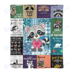 Various raccoon 20mb - Fleece Blanket, Gift for you, gift for her, gift for him, gift for Raccoon lover- Test random title 001
