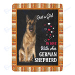 just a girl in love with her german shepherd Ultra-Soft Micro Fleece Blanket 60" x 80"- Test random title 002