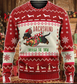 Dachshund Through The Snow 2 Christmas KNITTED Sweater & Hoodie 2021