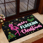 Flamingo Doormat Merry Flocking Christmas 2021