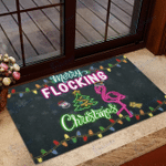Flamingo Doormat Merry Flocking X-Mas 2021