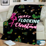 Flamingo Blanket Merry Flocking Christmas Blanket