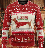 Dachshund Through The Snow Christmas KNITTED Sweater & Hoodie 2021