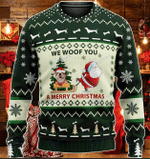 Bulldog We Woof You A Merry Christmas KNITTED Sweater & Hoodie 2021