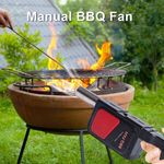 Handheld Electricity BBQ Fan Portable Cooking Fan for Outdoor BBQ Picnic Air Blower Cooking Stove Tool