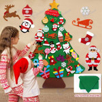 QIFU Felt Christmas Tree Santa Claus Merry Christmas Decor for Home 2021 Navidad Natal Kesrt Tree Cristmas Happy New Year 2022