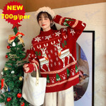 Christmas Mid-length Plus Oversized New Version Handmade Sweater