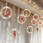 New Year 2022 Christmas Round String Lights Christmas Decoration for Home Xmas
