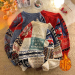 Ugly Christmas Men Sweater Autumn Casual Cartoon Pullover Lazy