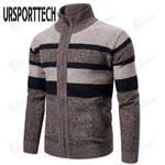 Autumn Zipper Men's Cardigan Sweater Long-sleeve Knitted Casual