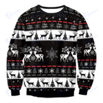 Ugly Christmas Sweaters Men Women Holiday Christmas Tree Reindeer Snowflakes