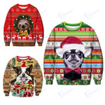 3D Print dog Ugly Christmas Sweater Unisex Men Women