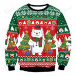Ugly Christmas Camouflage Sweatshirt Snowman 3D Print Casual Style