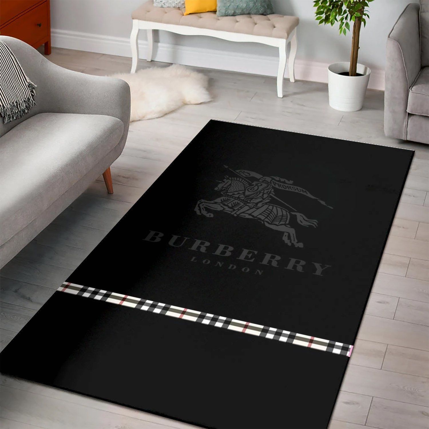 Burberry Luxury Brand 21 Area Rug Living Room And Bedroom Rug Us Gift Decor VH3