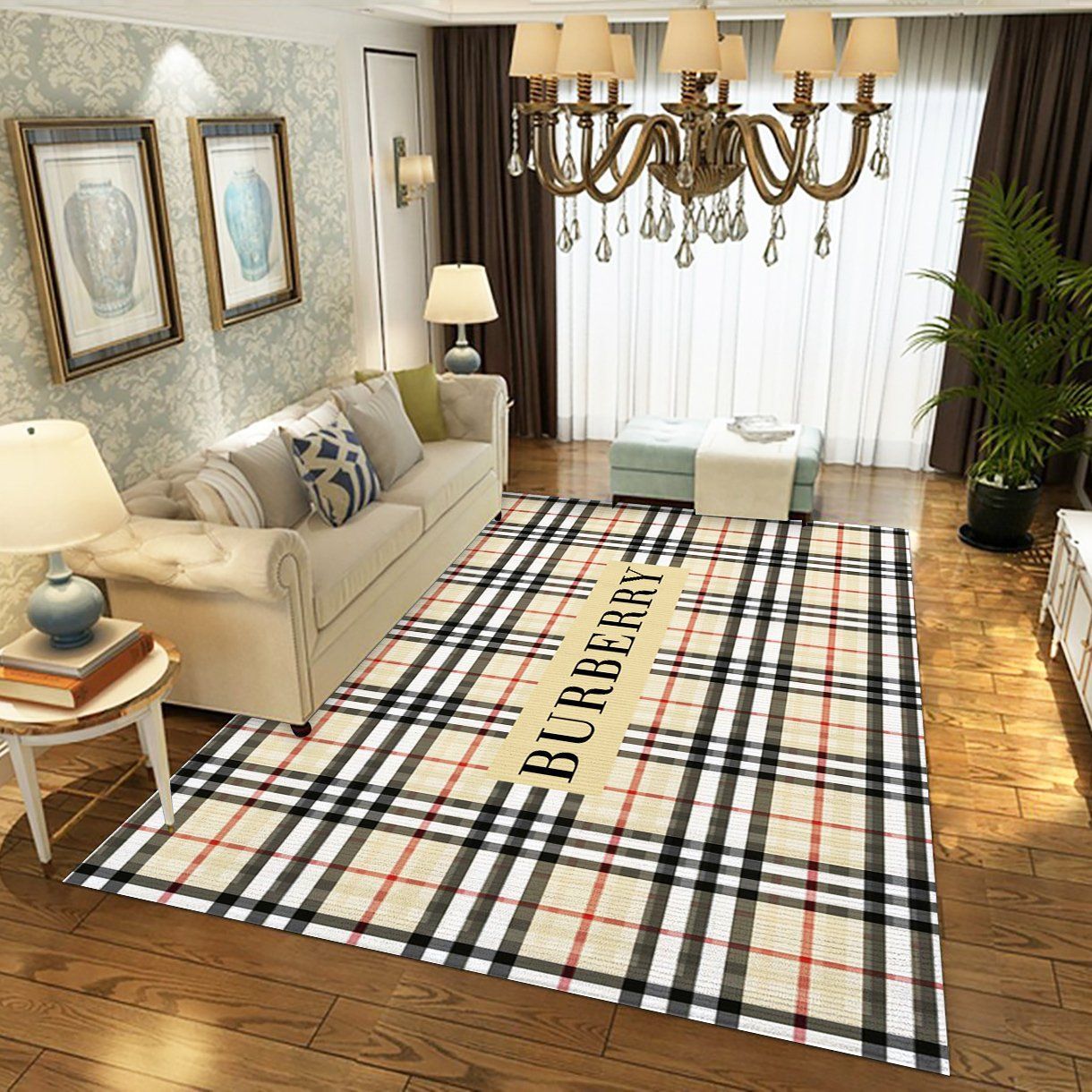 Burberry Luxury Brand 4 Area Rug Living Room And Bedroom Rug Us Gift Decor VH3