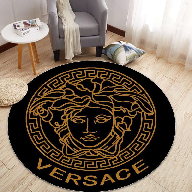 Versace Luxury Brand 2 Round Rug Living Room And Bed Room Rug Gift Us Decor VH3