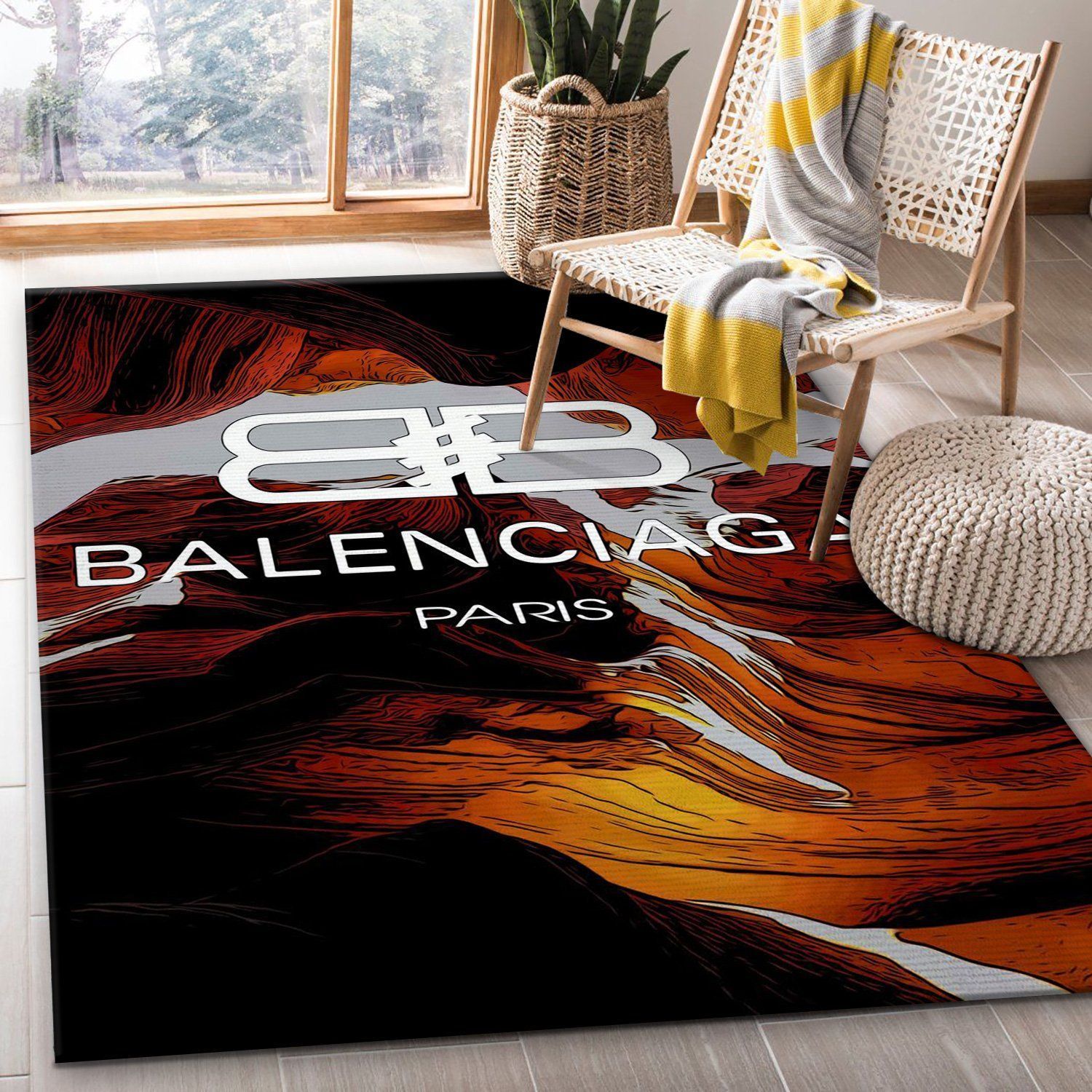 Balenciaga Luxury Brand 22 Area Rug Living Room And Bedroom Rug Us Gift Decor VH3