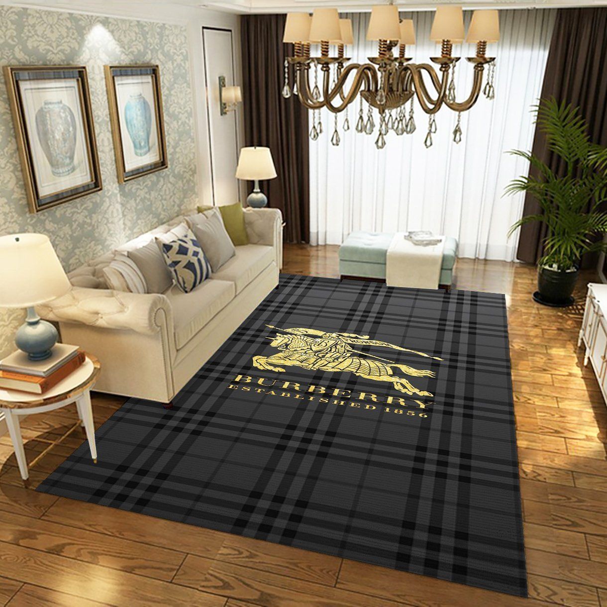 Burberry Luxury Brand 3 Area Rug Living Room And Bedroom Rug Us Gift Decor VH3