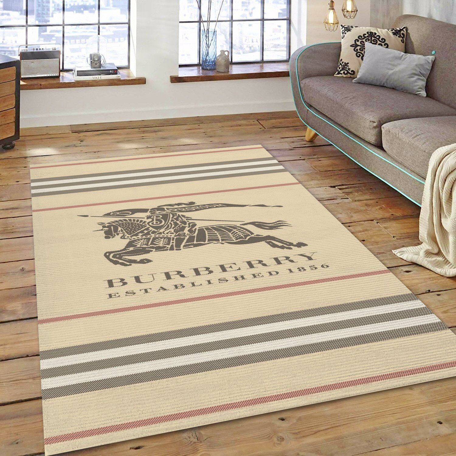 Burberry Luxury Brand 2 Area Rug Living Room And Bedroom Rug Us Gift Decor VH3