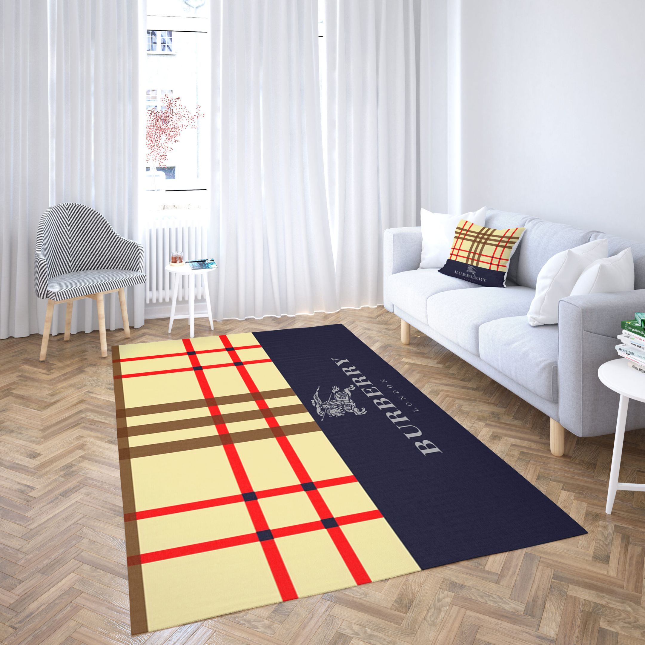 Burberry Luxury Brand 16 Area Rug Living Room And Bedroom Rug Us Gift Decor VH3