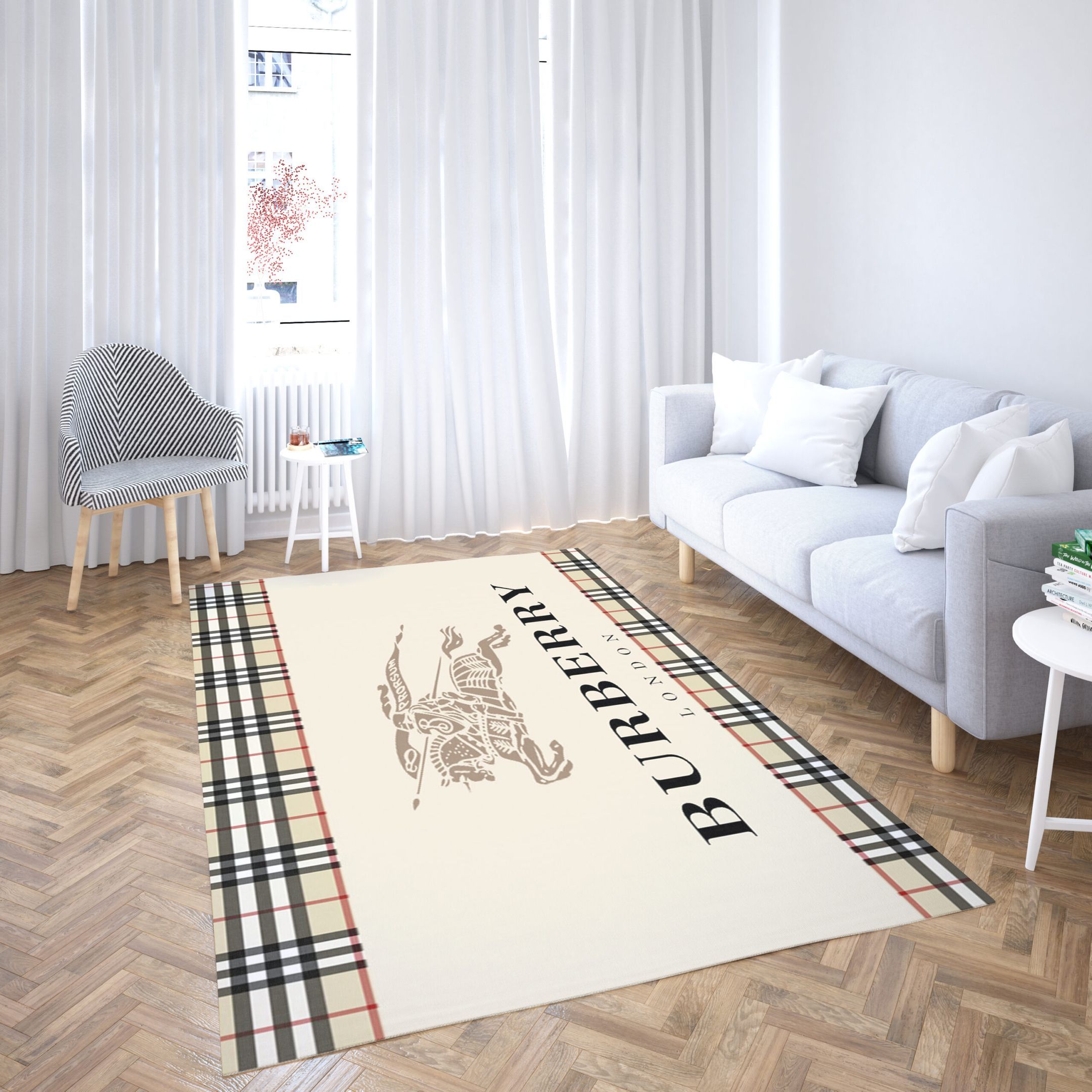 Burberry Luxury Brand 14 Area Rug Living Room And Bedroom Rug Us Gift Decor VH3