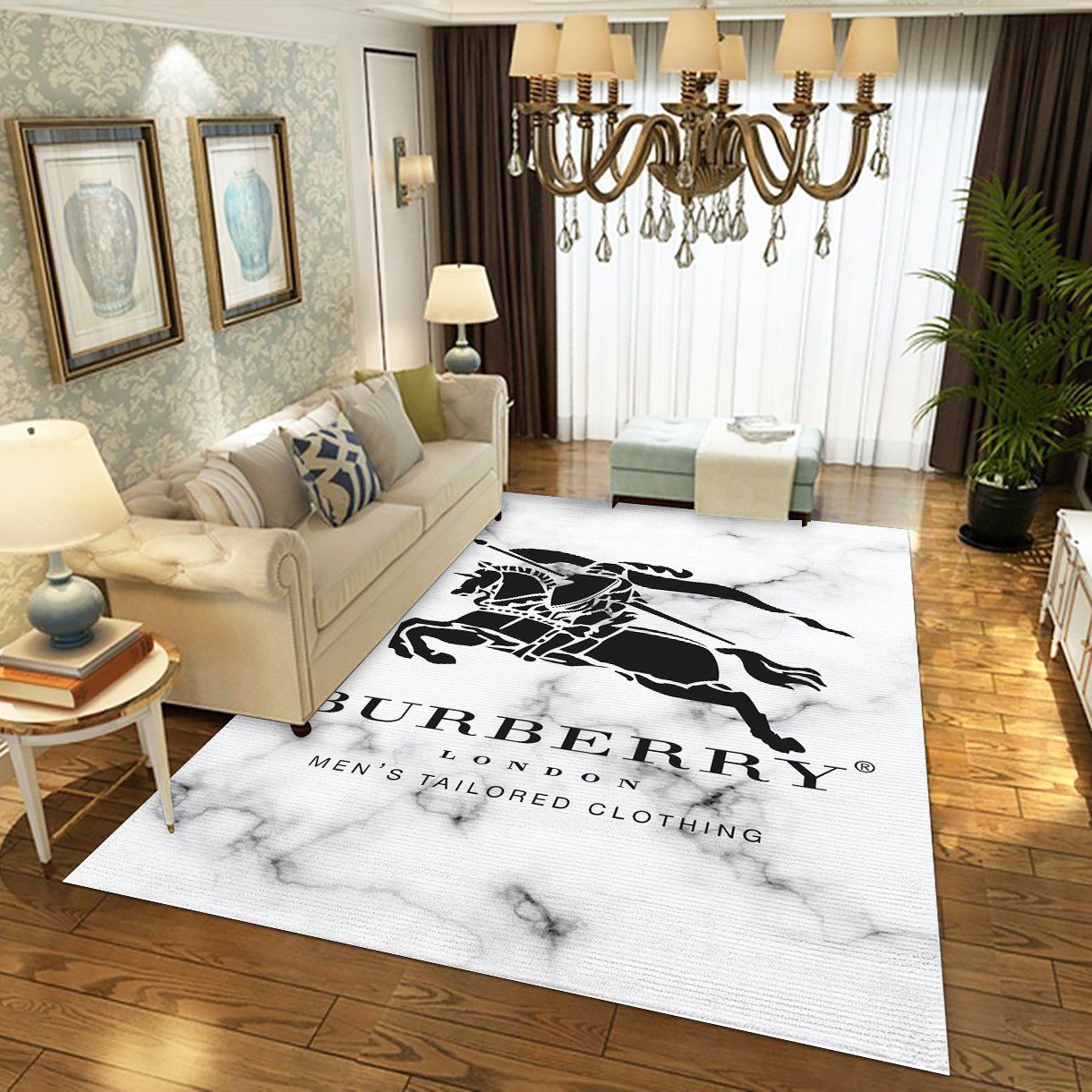 Burberry Luxury Brand 7 Area Rug Living Room And Bedroom Rug Us Gift Decor VH3