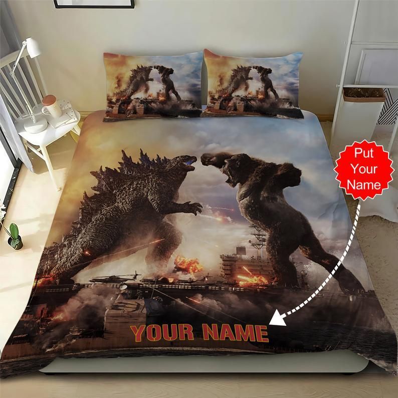 Godzilla Personalized Pillowcases Duvet Quilt Bedding Set H97