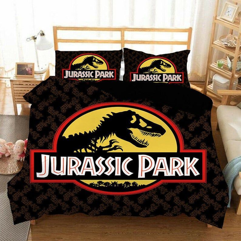 Jurassic Park Pillowcases Duvet Quilt Bedding Set H97