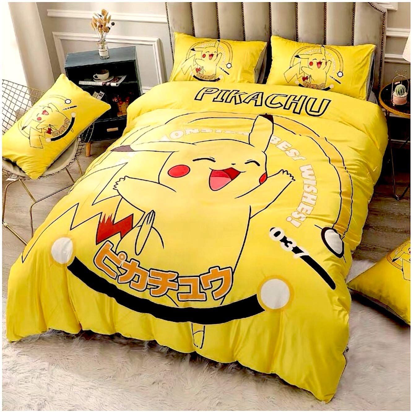 Pikachu Pokemon 2 Duvet Quilt Bedding Set H97