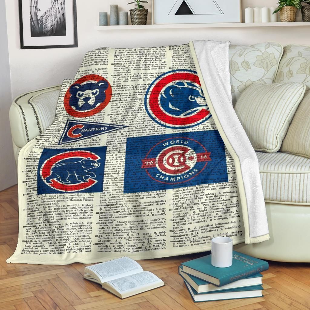Chicago Cubs MLB Fleece Blanket Gift For Fan, Premium Comfy Sofa Throw Blanket Gift H99