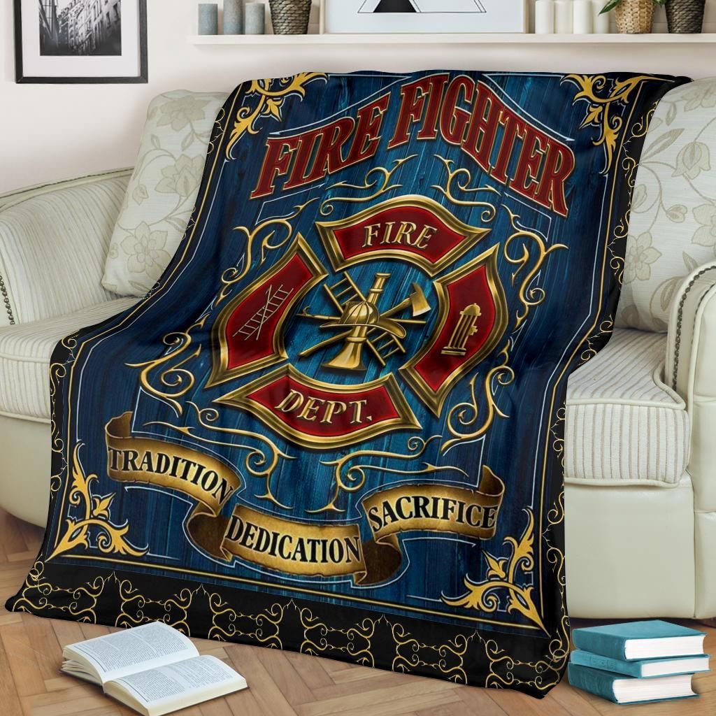 Firefighter fire dept tradition dedication sacrifice Fleece Blanket, Premium Comfy Sofa Throw Blanket Gift H99