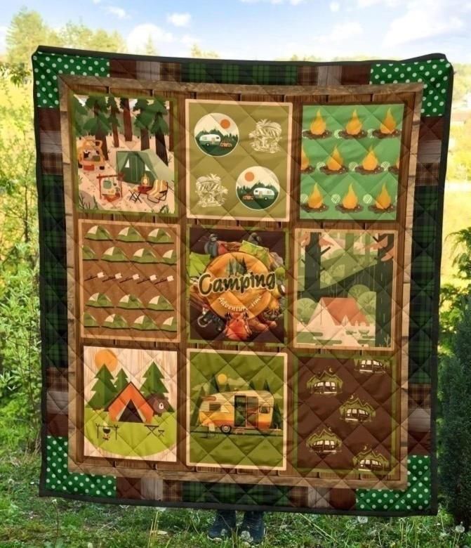 Camping Lover Gift Quilt Blanket TN01