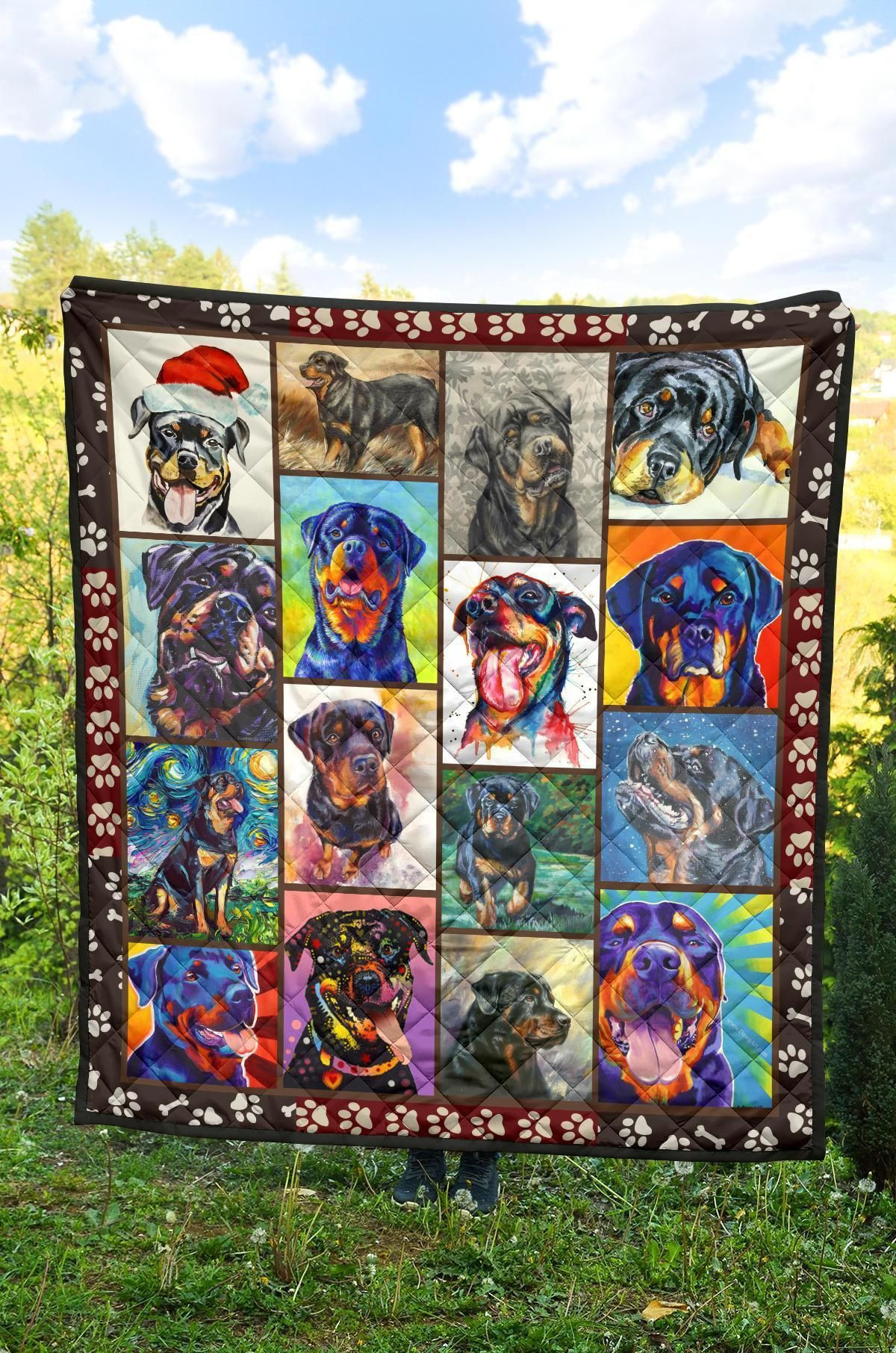 Rottweiler Dog Lover gift Amazing Rottweiler Dog Quilt Blanket TN01