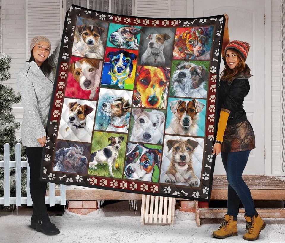 Dog lover gift Colorful Parson Russell Dog Cute Parson Russell Dog Quilt Blanket TN01