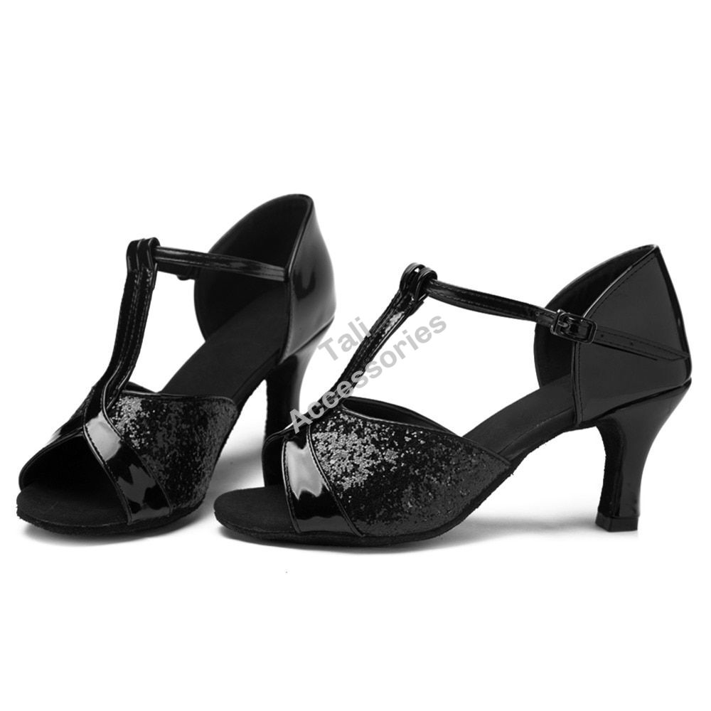 Hot sale Women's Girls Ballroom Latin Tango Dance Shoes heeled 7cm 