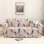 Floral Elastic Sofa Slipcover Anti-Dust L-Shape Couch Cover 1/2/3/4seater