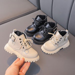 Boy Boots for Kids Shoes Leather Girls Booties Baby Toddler Boot Soft Sole Non-slip Walkers Running Fashion Children's Shoes