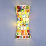 Artpad Wall Lights For Home Stained Glass LED Wall Lamp Light  Living Room Decoration  Wall Art With 2PCS E14 Bulbs