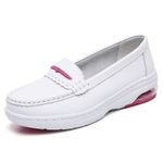 White leather shoes nursing, anti-slip shoes for women