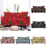 Christmas Stretch Sofa Cover Elastic Couch Cover Case for Corner Sectional Sofa Premium All-Season Sofa Slip Covers Pet-Friendly and Stain-Resistant